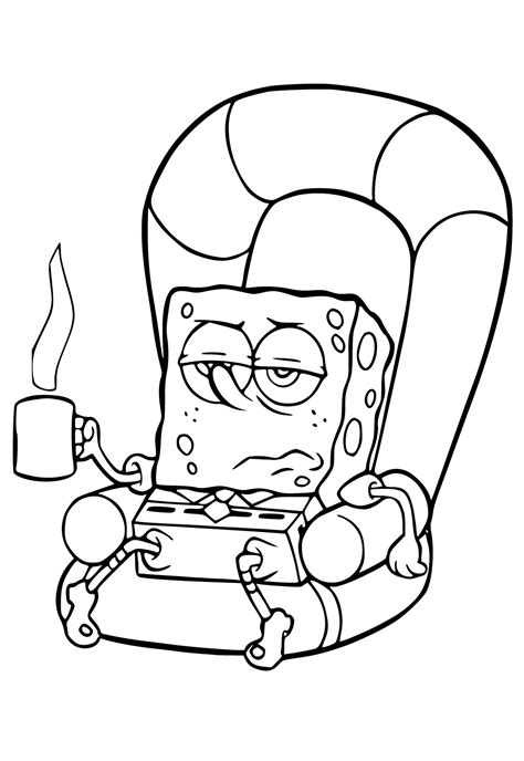 Dibujo E Imagen Bob Esponja Sillón Para Colorear Y Imprimir Gratis Para Adultos Niñas Y Niños