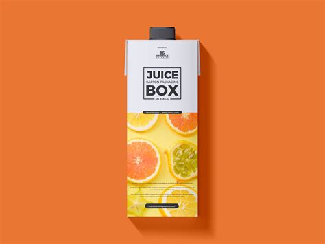 Free Top View Juice Carton Packaging Mockup Design Mockup Planet