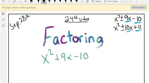 How To Factor X 2 9x 10 X 2 9x 10 X 2 10x 9 And X 2 10x 9 YouTube