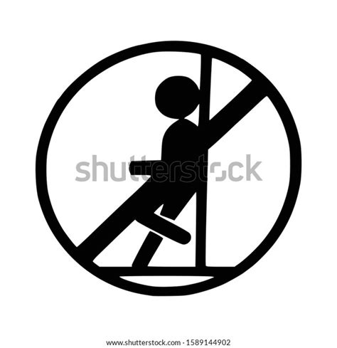 Do Not Lean On Wall Sign Stock Vector Royalty Free 1589144902