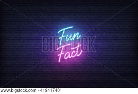 Fun Fact Neon Sign Vector Photo Free Trial Bigstock