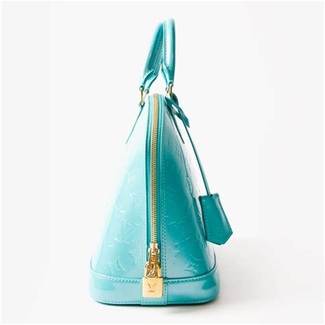 Louis Vuitton Alma Pm Vernis Blue Lagoon At 1stdibs