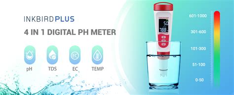 INKBIRDPLUS PH Meter Digital 4 In 1 PH EC TDS Temp Meter For Water