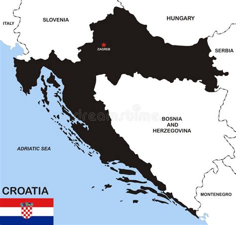 Croatia Map New Political Detailed Map Separate Individual Regions