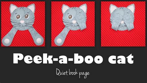 Quiet Book Page Peek A Boo Cat TUTORIAL YouTube