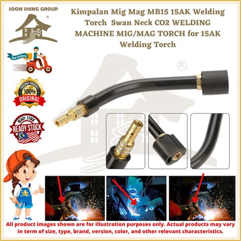 Kimpalan Mig Mag Mb15 15ak Welding Torch Swan Neck Co2 Welding Machine