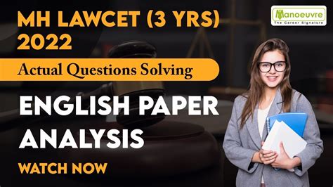 MH LAWCET 3 YRS 2022 English Paper Analysis Actual Question