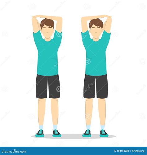 Shoulder Stretch Exercise Stretch To Relieve Shoulder Pain Stock