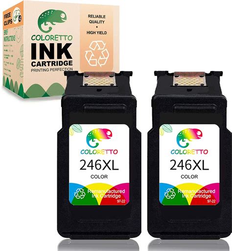 Cartucho De Tinta Colorido Remanufaturado Para Canon PG 245XL CL 246XL