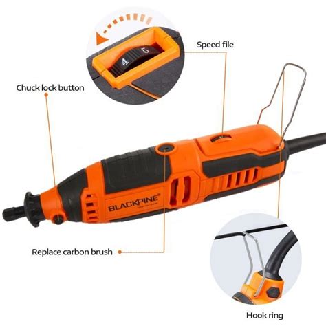 Blackpine Outil Rotatif Electrique Avec Accessoires Outils