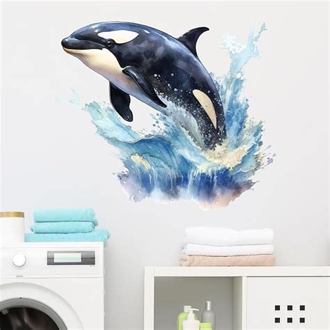 Amazon RoyoLam Lifelike Whale Wall Stickers For Nursery Orca Sea