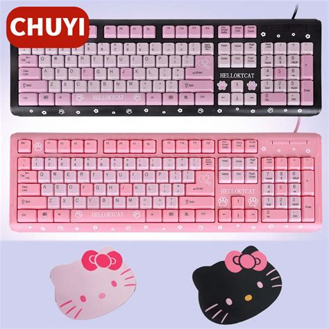 Kawaii Razer Hello Kitty Limited Edition Wired Keyboard Gaming Office ...