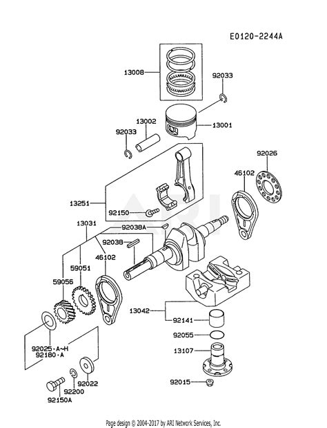 Kawasaki Fe D As Stroke Engine Fe D Parts Diagram For Piston