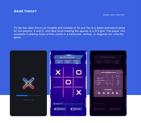 Tic Tac Toe Neon Game On Behance