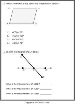 Measure Angles With A Protractor Notes Ccls Practice Exit Slip Hw