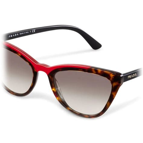 Prada Prada Ultravox Cat Eye Sunglasses Red Tortoiseshell Prada Collection Sunglasses