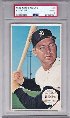 Al Kaline Topps Giants Psa Mint Detroit Tigers Ebay