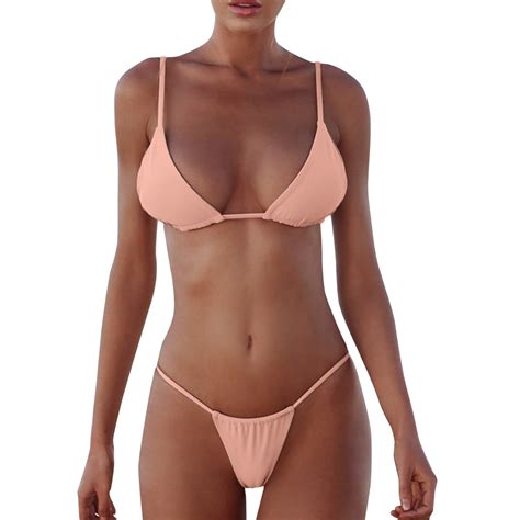 Sexy Swimsuits For Women Women Bandeau Bandage Bikini Set Push Up