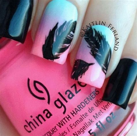 Creative Feather Nail Art Designs - Hative