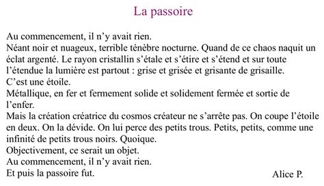 Écriture poétique en prose 1ère G8 Lycée Gerville Réache