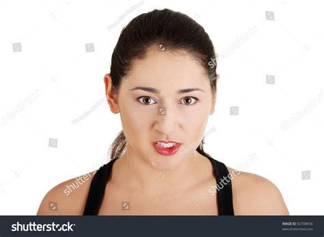 Frustrated Angry Woman Screaming Out Loud Stock Photo 92708656