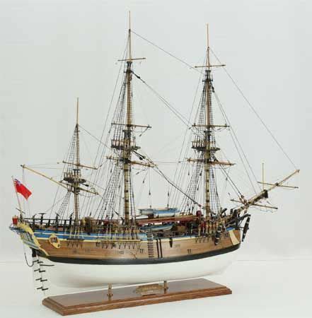 Photos ship model HMS Endeavour, views of entire model Endeavour Ship ...