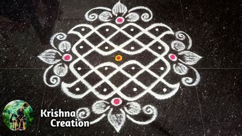 Puratasi Madham Kambi Kolam X Dot Navaratri Special Kolam Simple