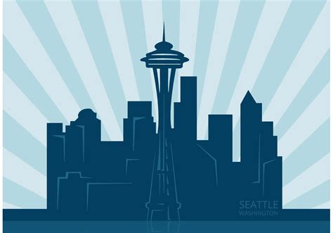 Free Vector Seattle City Skyline Download Free Vector Art Stock