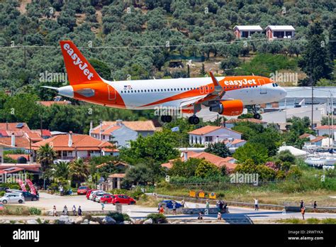 Skiathos Greece June Easyjet Airbus A Airplane At