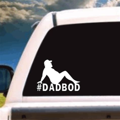 Dad Bod Decal Dad Bod Sticker Funny Decals For Cars Etsy