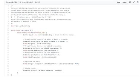 Write A Program In Java That Calculates The Energy Needed To Heat Water