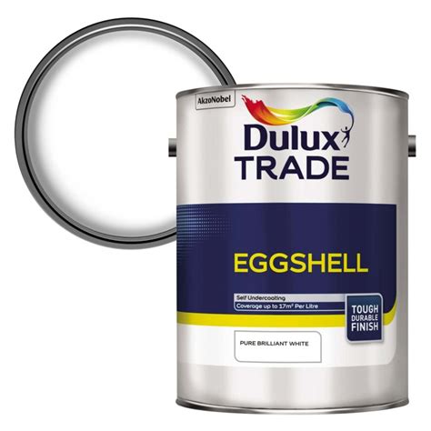 Dulux Trade Eggshell Brilliant White 5ltr Selco