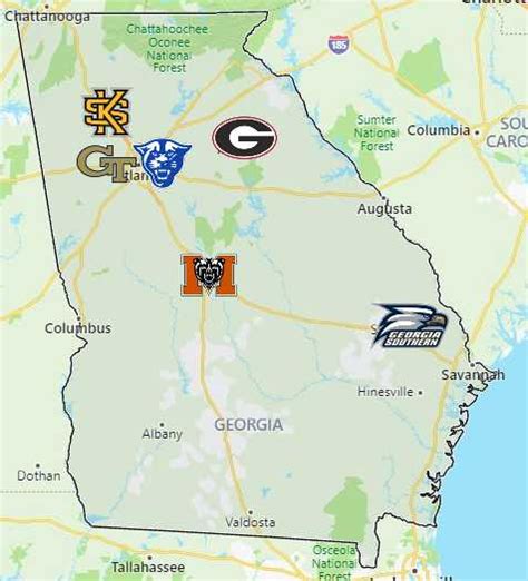 Sports Teams in Georgia - Sport League Maps