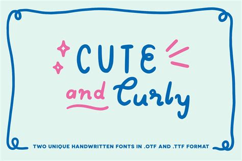 Cute And Curly Handwritten Fonts Handwritten Fonts Creative Market