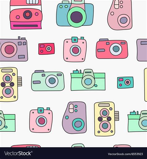 Photo Cameras Seamless Pattern Royalty Free Vector Image