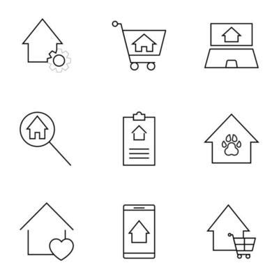 Modern House Outline Vector Art, Icons, and Graphics for Free Download