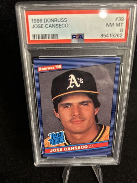 PSA 8 1986 DONRUSS RATED ROOKIE JOSE CANSECO RC QTY EBay