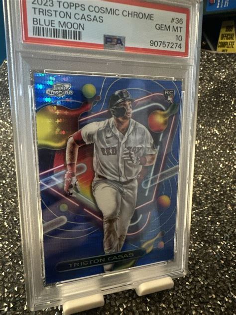 2023 Topps Cosmic Chrome Blue Moon 36 Triston Casas RC PSA 10 GMT