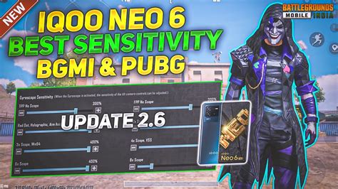 Iqoo Neo Best Sensitivity Code Control Setting Pubg Mobile Bgmi