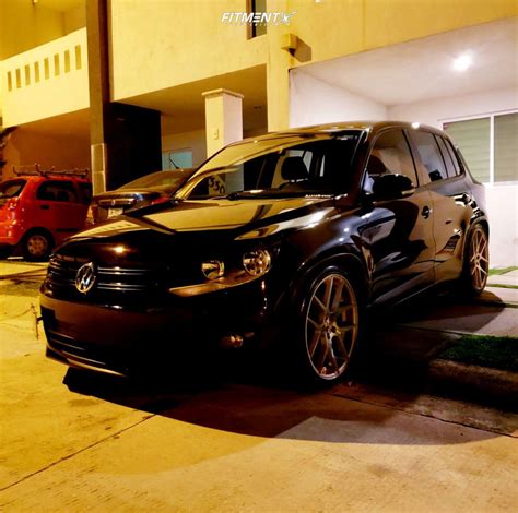 2013 Volkswagen Tiguan S With 20x85 Sex Wheels Seductor And Black Lion 245x35 On Coilovers