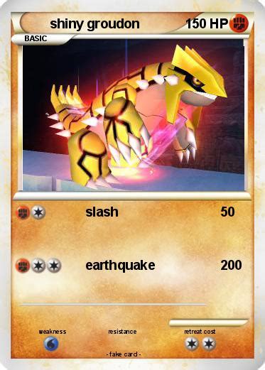 Pokemon Shiny Groudon Card