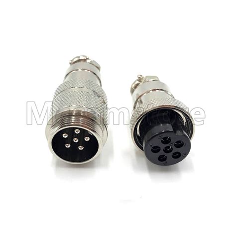 Gx20 Connector 6 Pin Metal Butt Joint Docking Aviation Plug Socket M20 Ebay