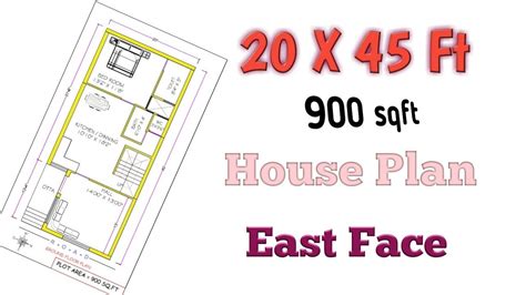 20 X 45 East Facing House Plan 900 Sq Ft House Design 20 45 House