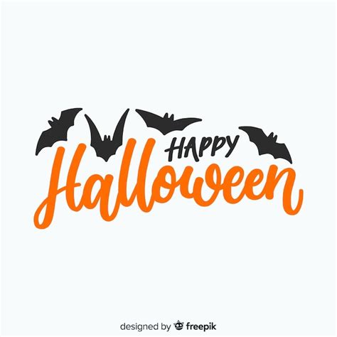 Letras De Feliz Halloween Con Murci Lagos Vector Gratis