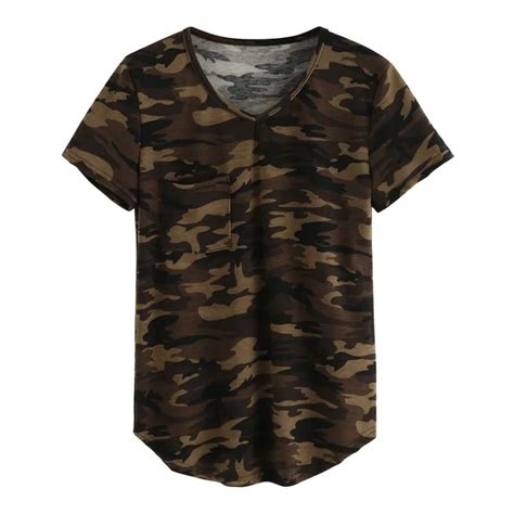 Buy New Women Clothing T Shirts Summer Army Short