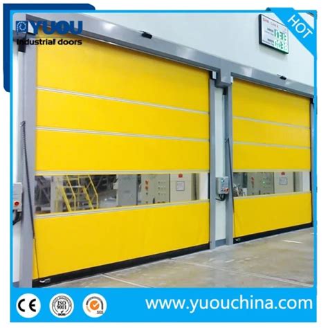 Gmp Standard Airtight Pvc Fabric High Speed Rapid Roll Up Door High