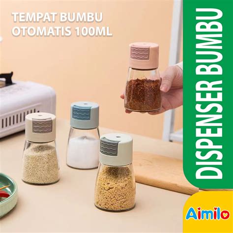 Jual DISPENSER BUMBU DAPUR BOTOL BUMBU UNIK TEMPAT BUMBU OTOMATIS 100ML