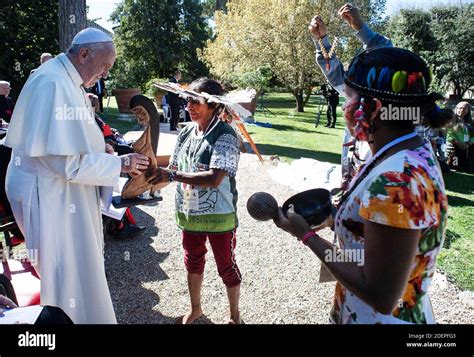 Pope Francis Attends A Highly Symbolic Tree Planting Ceremony In The