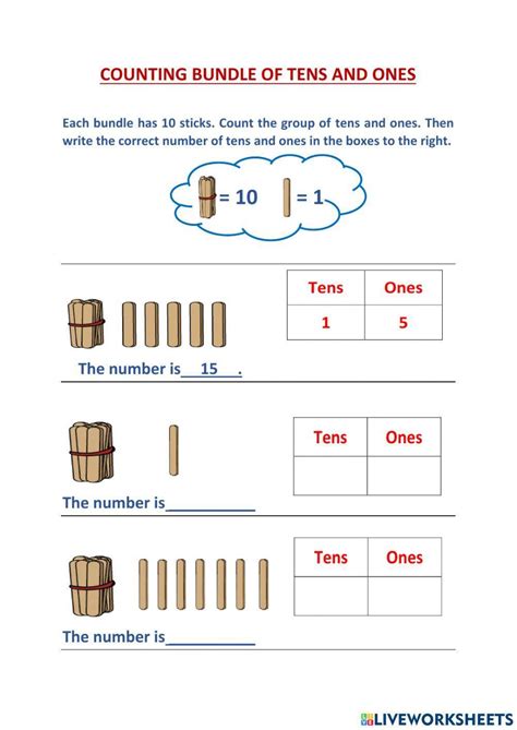 Tens And Ones Place Value Worksheet Live Worksheets Worksheets