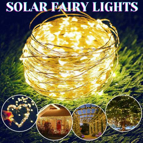 Solar Fairy String Lights Led Outdoor Garden Christmas